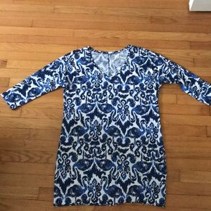 Lilly Pulitzer Blue flamingo print cotton dress